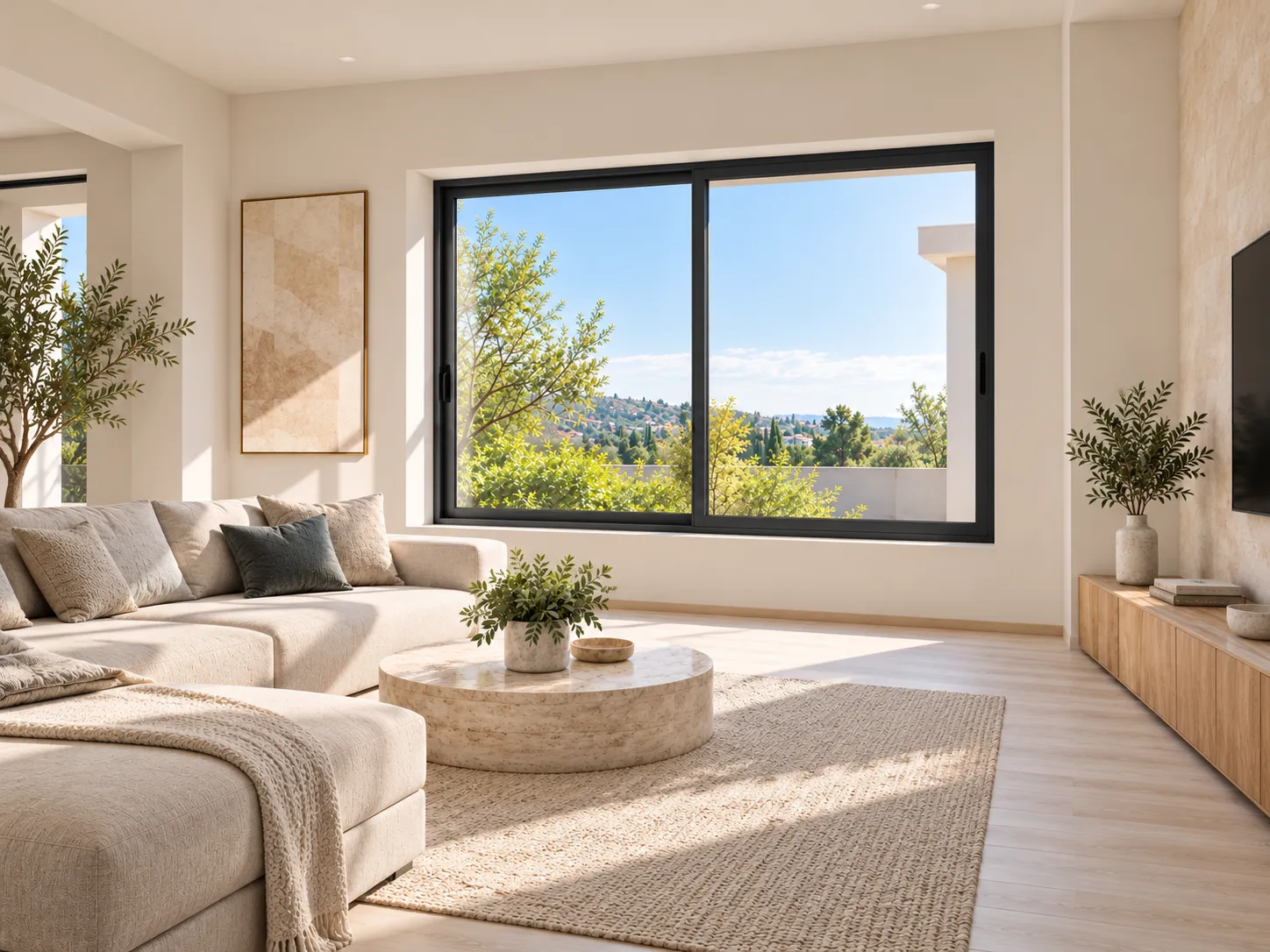 Fachada contemporánea con sistemas de aluminio y vidrio