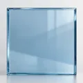 Muestra de vidrio azul