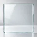Muestra de vidrio incoloro